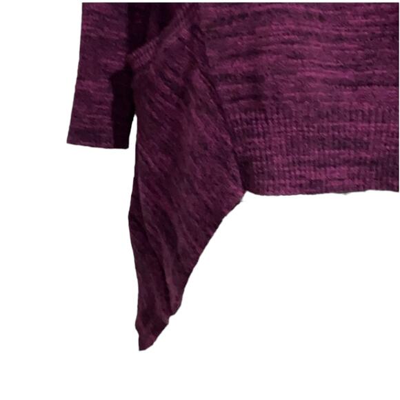 Logo Lori Goldstein Shark Bite Purple Marled Sweater Size Medium - Picture 10 of 12